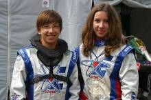 Christopher und Anna-Lisa Dreyspring sorgten bei den Rotax Junioren für Aufsehen